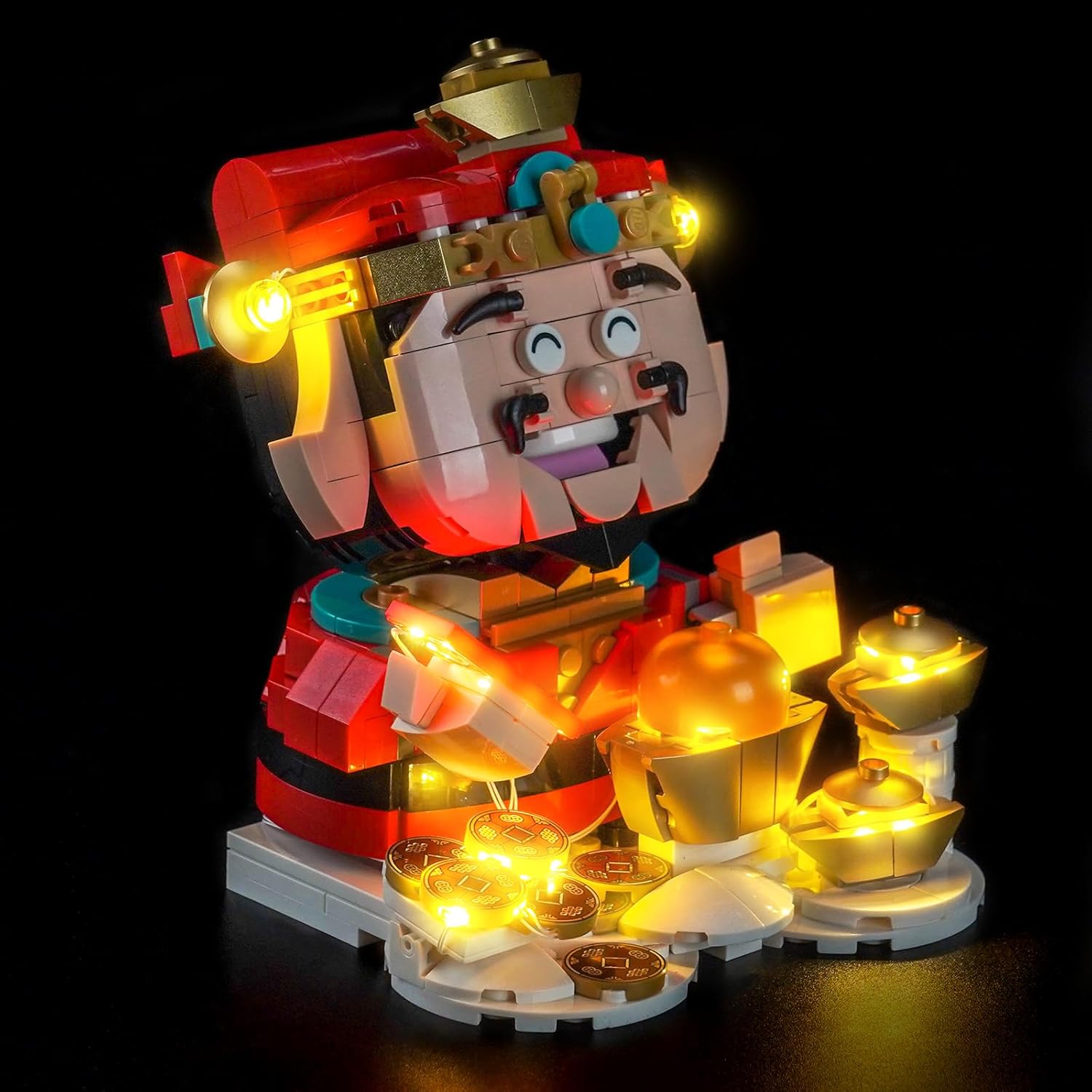BrickBling LED Light Kit Compatible with Lego Fortune Master, Creative Lighting Compatible with Lego Spring Festival 40864 (Not Included The Model) (40864)