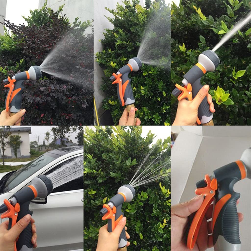 2 szt. Spray do podlewania trawnika wielofunkcyjna myjnia samochodowa wysokociśnieniowe trwałe narzędzia ręczne dysza do zraszania węża ogród (rozmiar: pojedynczy pistolet na wodę + dysza) zhengqian