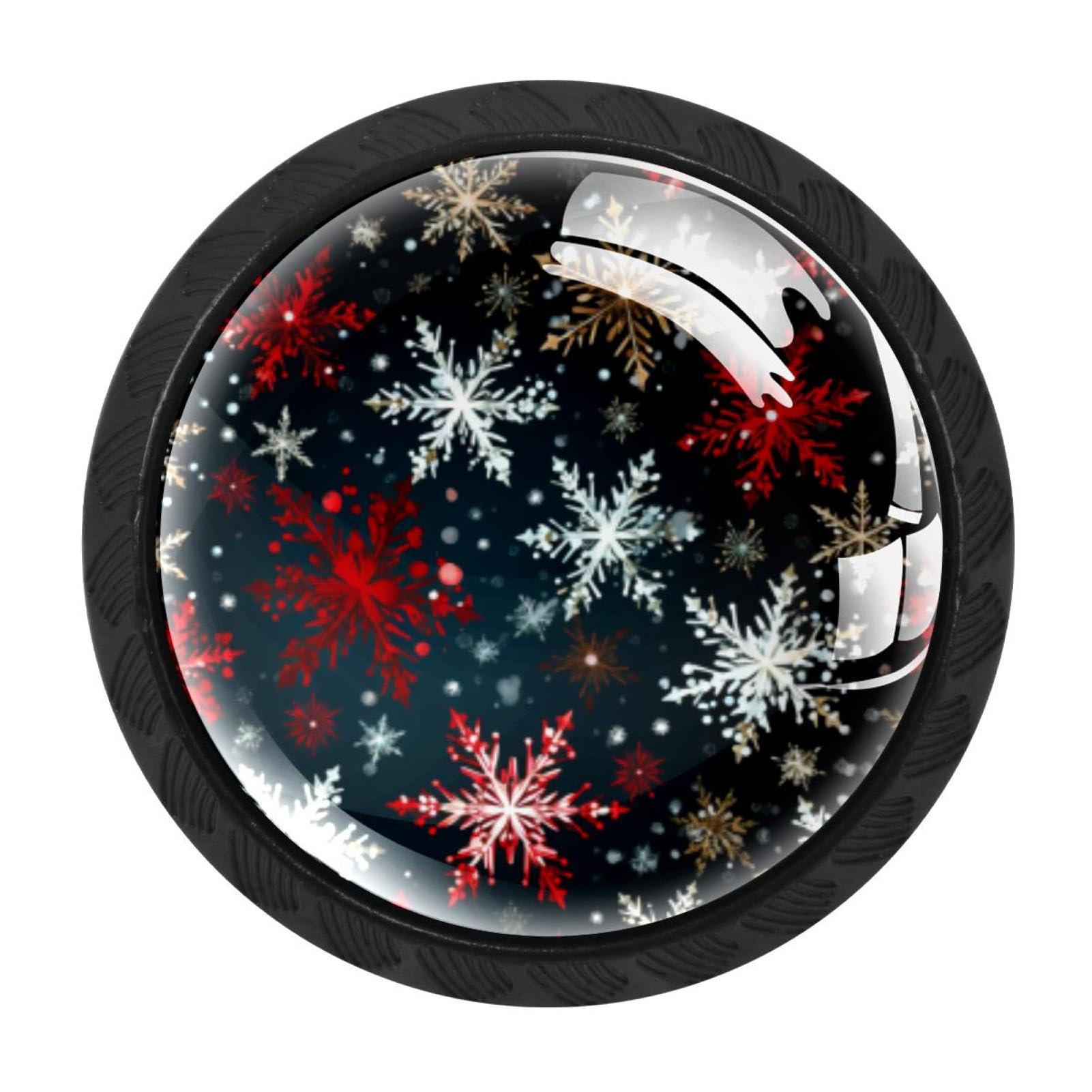 Chenzzzz Multicolored 06 4 Pack Christmas Snow Kitchen Cabinet Knobs Drawer Knobs Dresser Knobs Matte Black Zinc Knobs Drawer Pulls Door Knobs Dresser Drawer Handles Knobs For Dresser Drawers