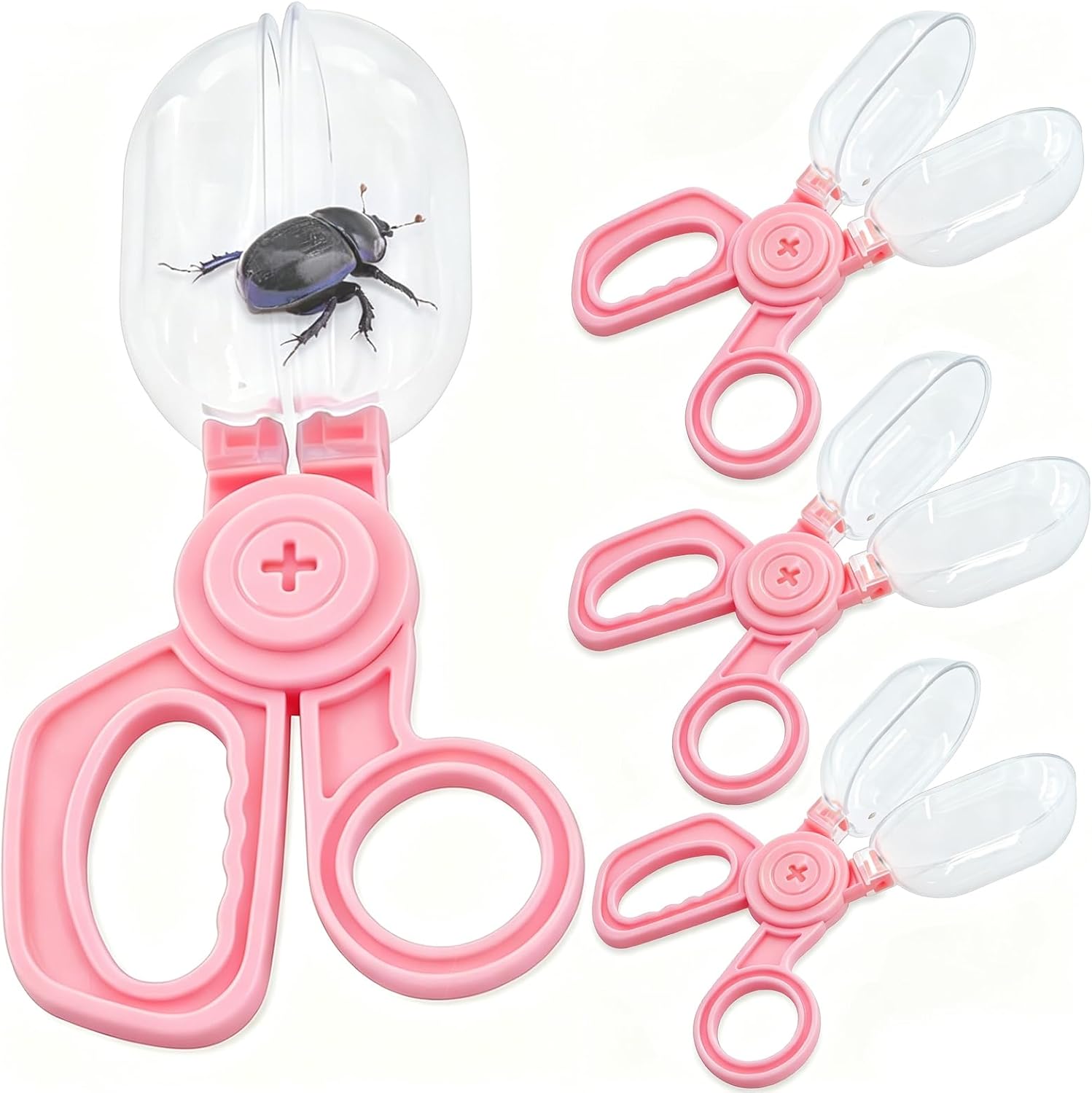Bug Catcher Scoopers for Kids, 4PCS Handy Scoopers for Bug Catching, Fine Motor Skills Toys for Children Ages 3+