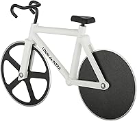 Vista 4 de Bicycle Pizza Cutter - TOUR de PIZZA Cutter with Display Stand - White Elephant Gifts, Kitchen Gagdets, Funny Gift Ideas