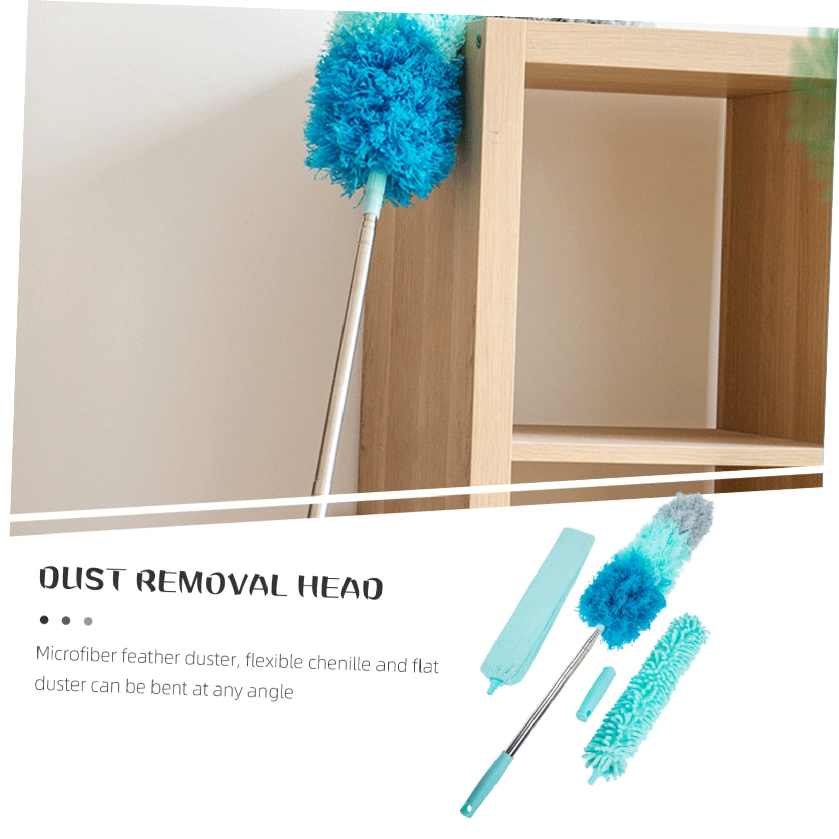 WOFASHPURET 1Set Telescopic Dust Cleaning Brush Long Handle Duster for Home Use Durable Chenille Material for Ceilings Corners Hard to Reach Areas