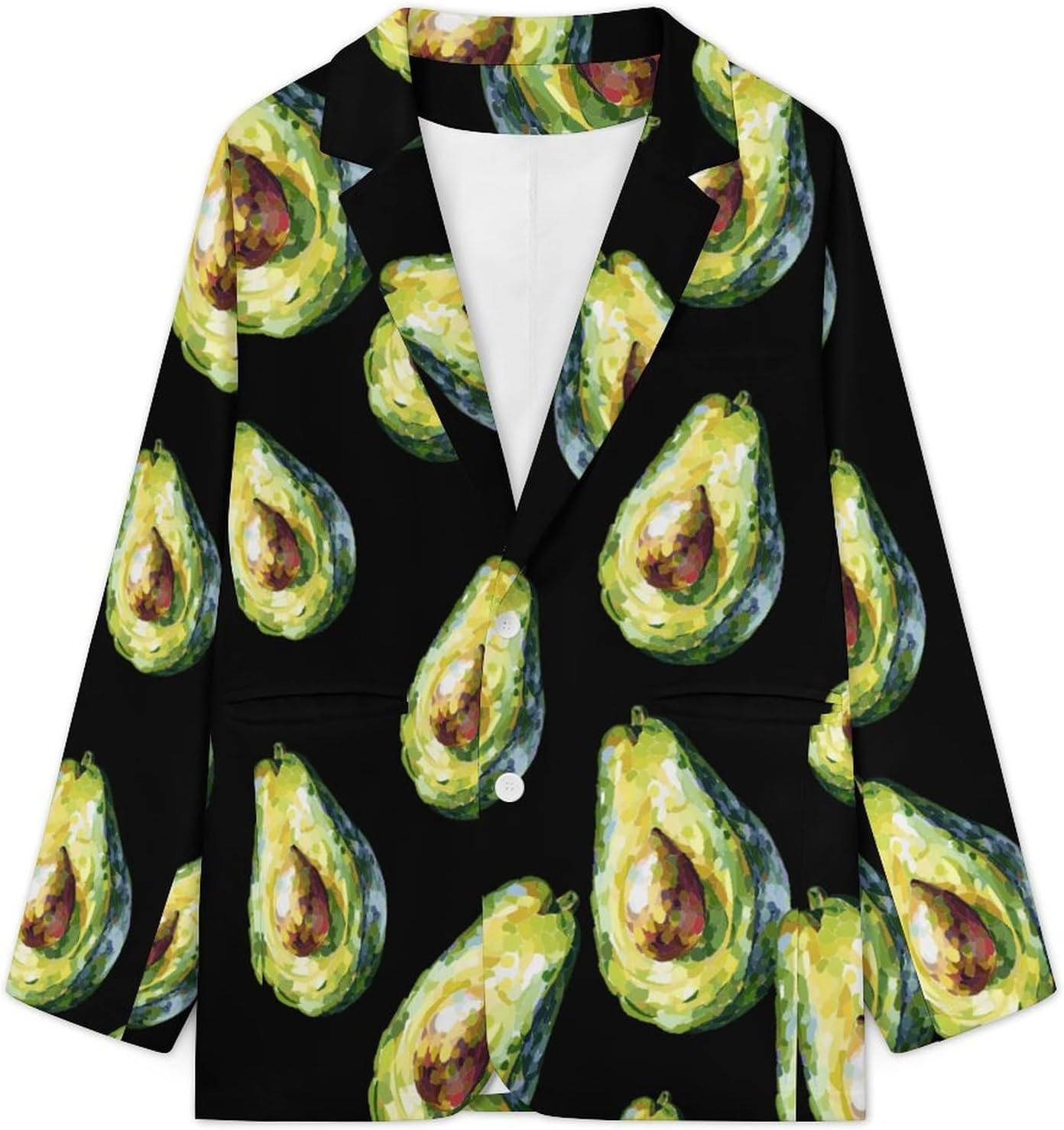 Glitter Avocado Mens Sport Coat Two Buttons Blazer Business Casual Dress Suit Jacket with Pocket