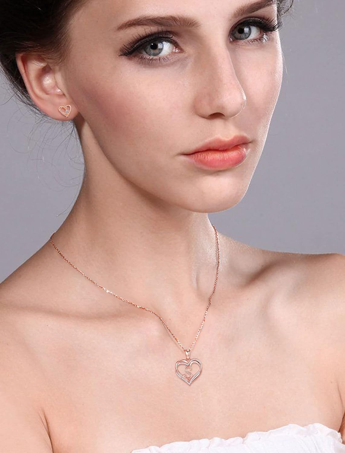 INFUSEU Unique Initial Necklaces for Women Girls Small Heart Letter Jewelry, Meaningful Personalized Gifts - Image 6