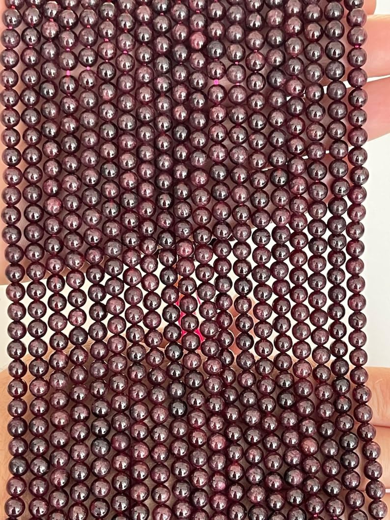 Grenat naturel de 6mm en perles pour créer un cadeau personnalisé en collier ou bracelet