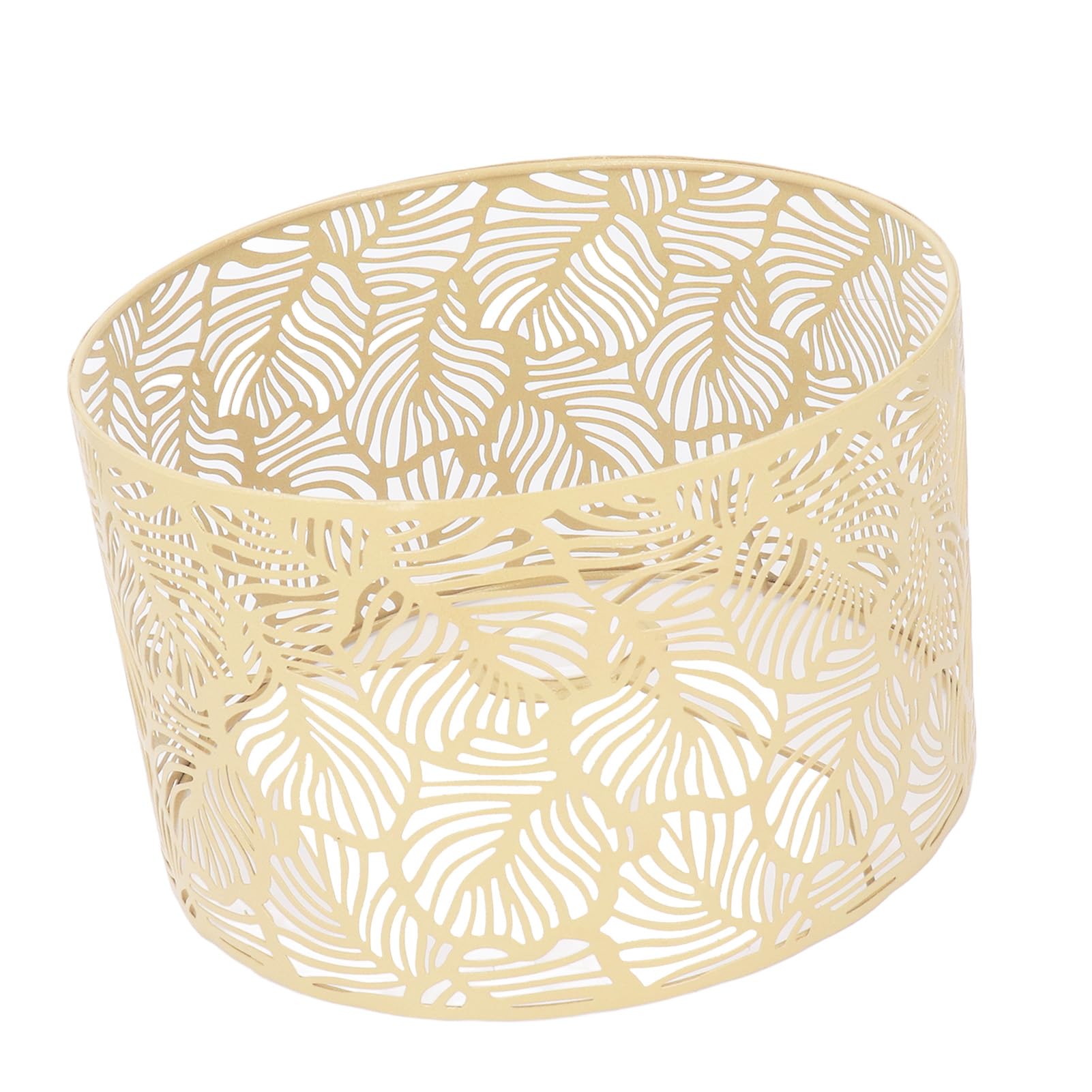 Pantalla de Metal para Lámpara de Pie y Mesa, Base E14 E27, Diseño Hojas Grandes Elegante, Hierro Dorado, Decoración Hogar Estilo Simple Ideal Sala Dormitorio