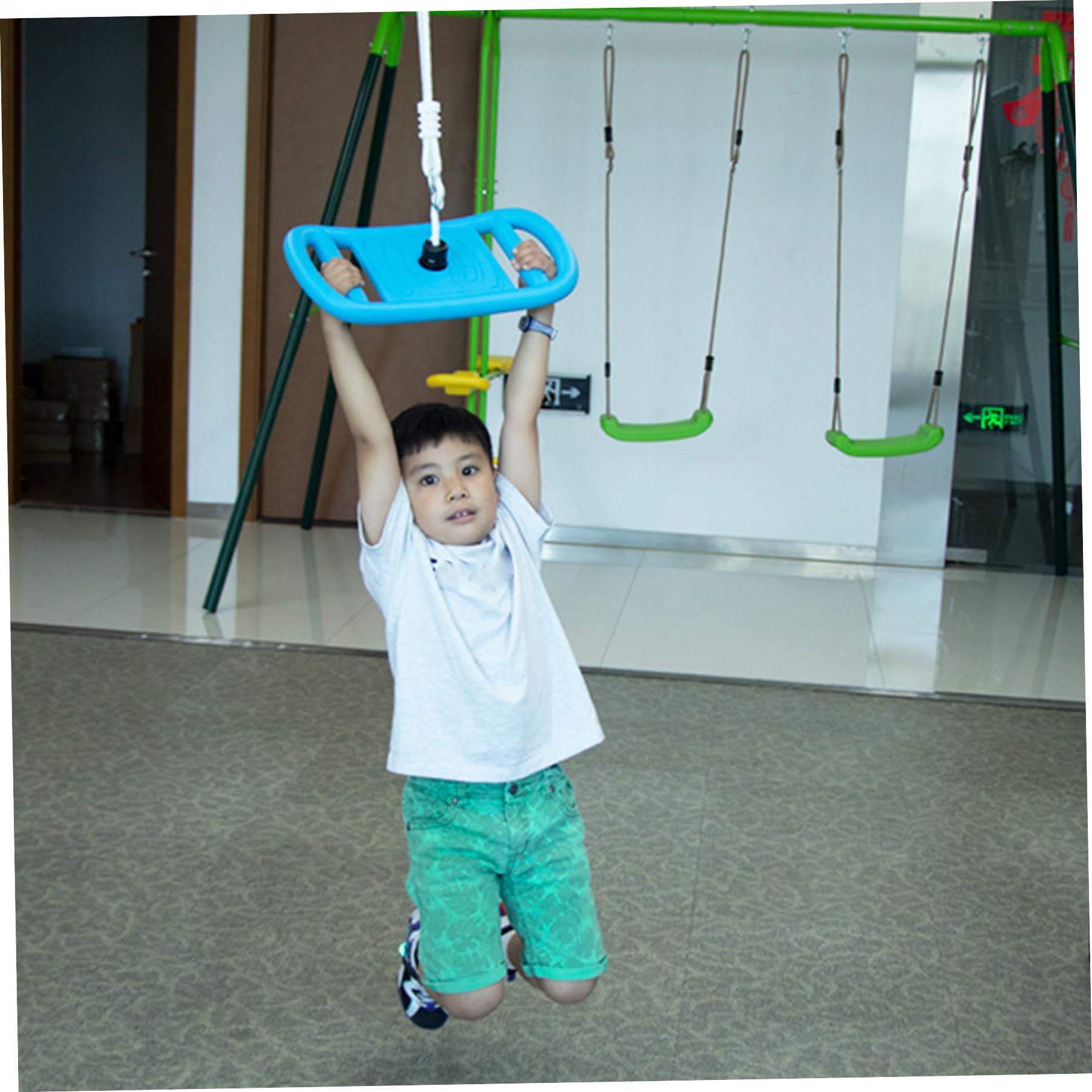 Columpio para niños, Columpio para árbol con Cuerda de Escalada 3 en 1, Asiento de Disco Ajustable y Cuerda sin enredos para Juegos de Juegos en Interiores o Exteriores para Columpios de árboles
