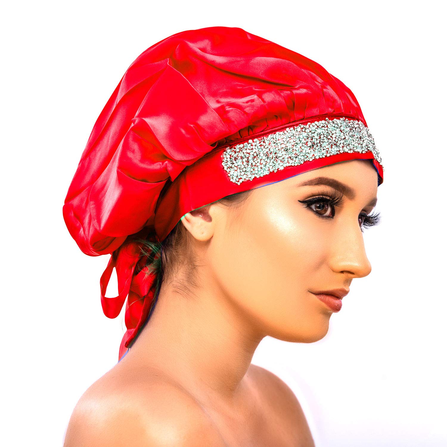 Bedazzled hair bonnet Clearance