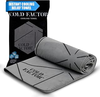 COLD FACTOR Cooling Towels for Sports, Cooling Neck Wraps – Cold Towel for Running, Workout & Outdoor Use, with UPF 50+-Soft, Machine Washable, Reusable Cooling Neck Towel, 13"x29.5"