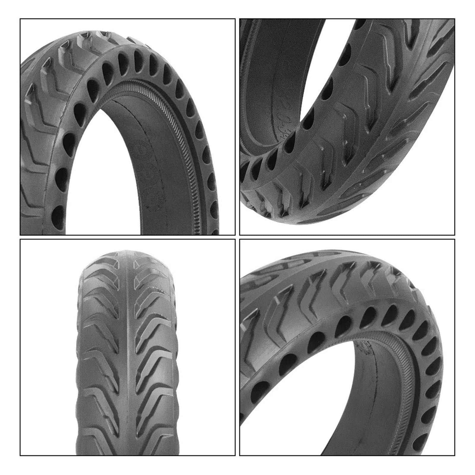 Neumático Sólido For Patinete Eléctrico, Compatible With Xiaomi rueda de scooter de goma maciza(2pcs tires)