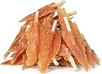 Vista 1 de MON2SUN Dog Rawhide Twist - Palitos de cuero crudo envueltos en pollo de 4 a 4.5 pulgadas para cachorros y perros pequeños, promueve golosinas