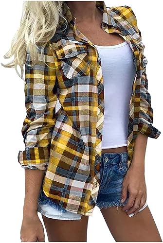 Abrigo largo para mujer, casual, a cuadros, con bolsillo, con botones, camisa, sin mangas, con capucha, casual, ropa de abrigo