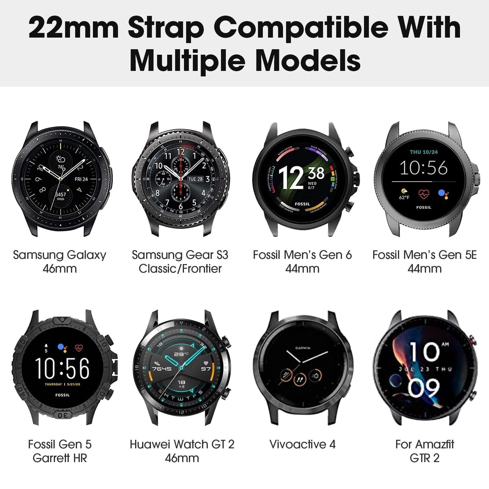 Cinturini in silicone da 20 mm 22 mm, cinturini per orologi sportivi a sgancio rapido con fibbia pieghevole magnetica per uomo donna