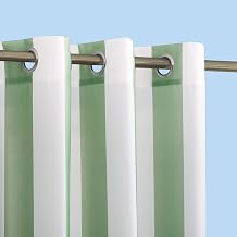 Sun Zero Valencia Cabana Stripe داخلي / خارجي للأشعة فوق البنفسجية واقي للطاقة لوحة ستارة فعالة من الكروم ، 54 &times; 108 بوصة ، رمادي