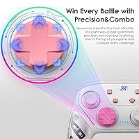 Vista 5 de BINBOK GEMINI Switch Controller, Wireless Switch Pro Controller for SwitchSwitch LiteSwitch OLED, Hall Effect Joystick Wireless RGB Remote Gamepad