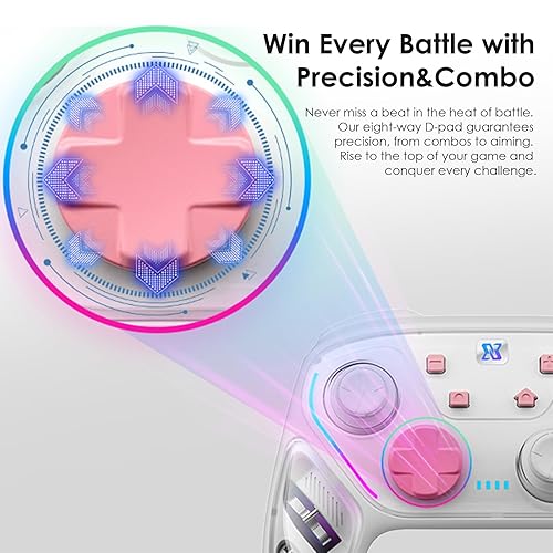 Miniatura 5 de BINBOK GEMINI Switch Controller, Wireless Switch Pro Controller for SwitchSwitch LiteSwitch OLED, Hall Effect Joystick Wireless RGB Remote Gamepad