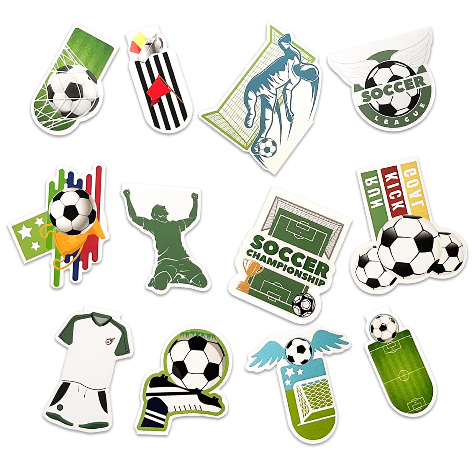 FIHODONE 12 marcapáginas magnéticos para niños, con caja, accesorios de lectura, para aficionados al fútbol, para regalo de apertura