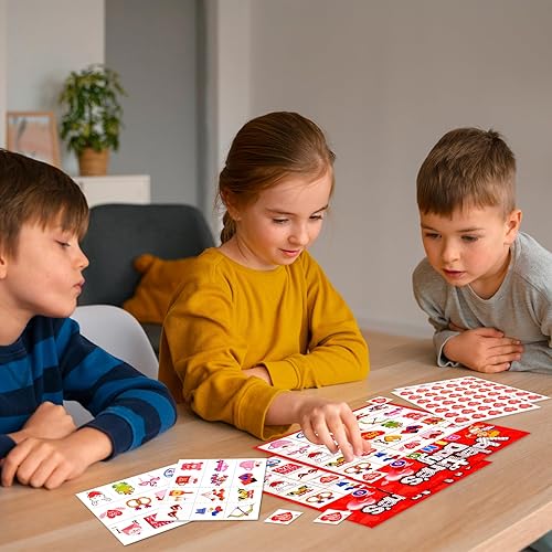 Miniatura 5 de Tarjetas de juego de bingo para el día de San Valentín, divertidos juegos de fiesta para niños y adultos, 24 jugadores, tarjetas festivas de bingo