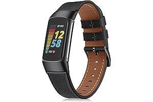 Fintie Bands Compatible with Fitbit Charge 5 | Premium Genuine Leather Band