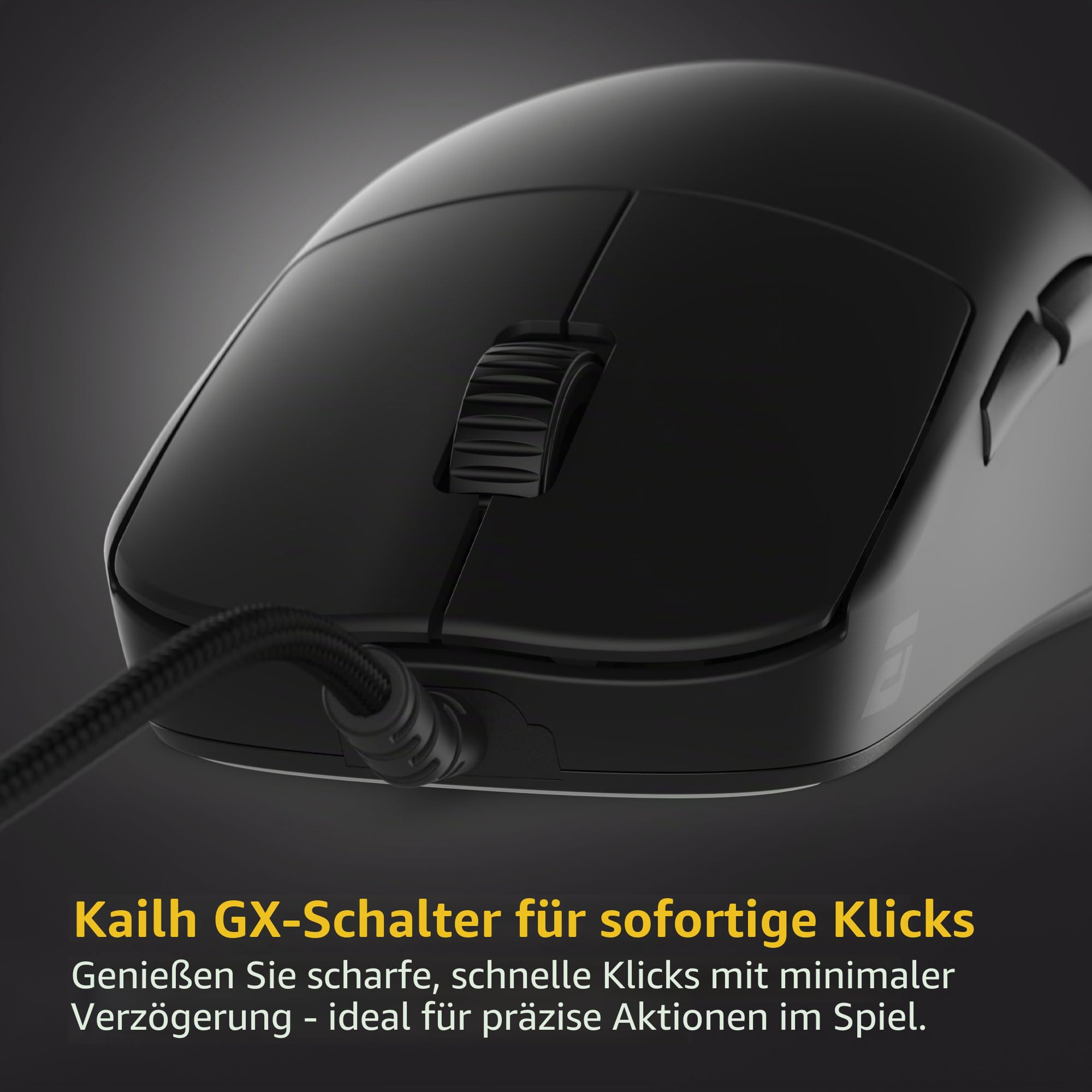 ENDGAME GEAR OP1 8k v2 Schwarz – Esports Gaming Maus mit Kabel, 30K DPI optischem Sensor, 8000Hz Polling, austauschbaren Switches & Claw-Grip-Design