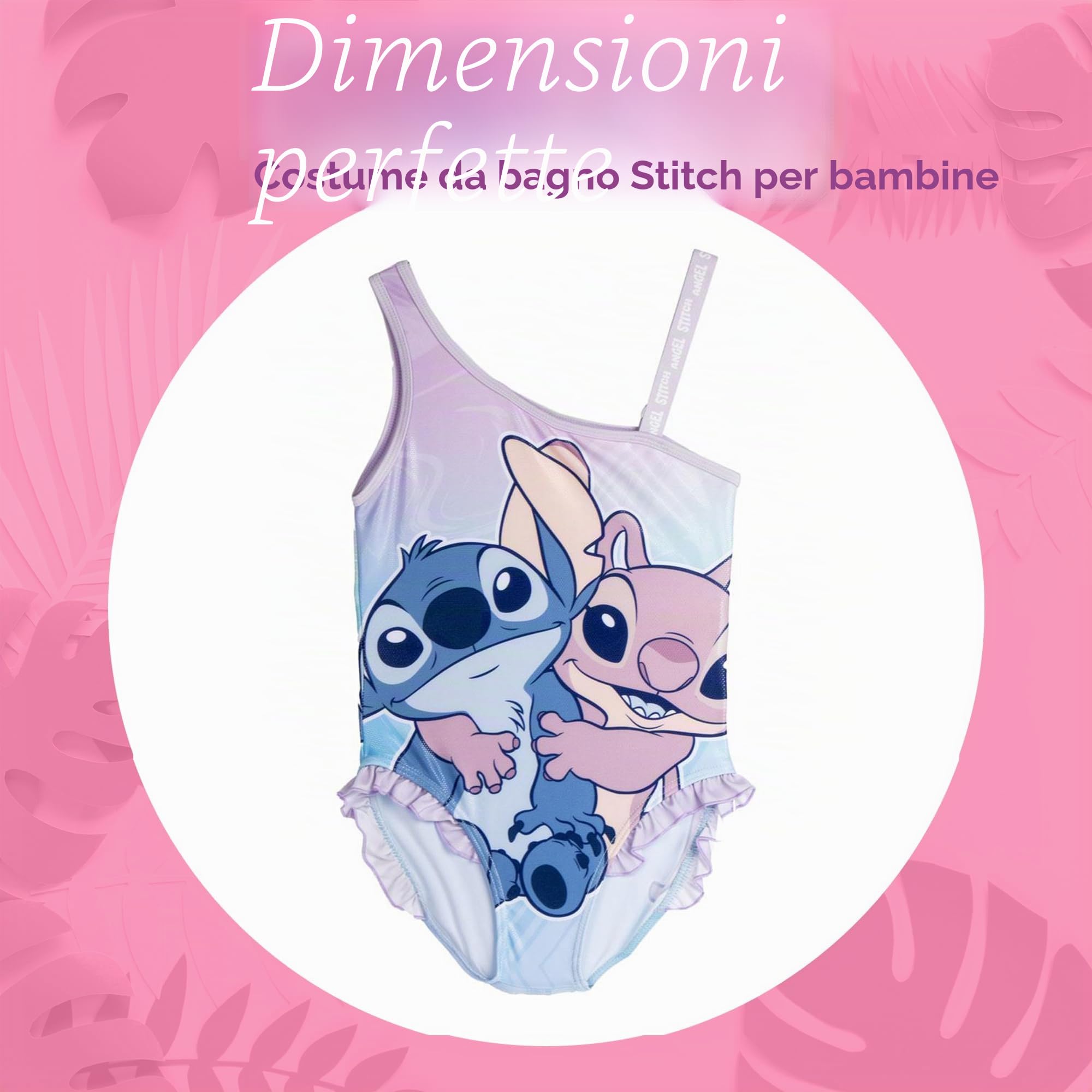 Costume da bagno Stitch da ragazza, un pezzo, comodo e carino, ideale per spiaggia, piscina o compleanno Stitch