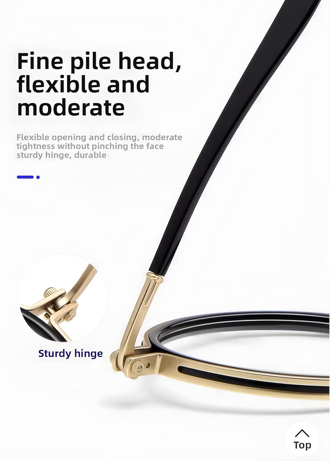 JOLLYNOVA Tate Retro Titanium Acetate Prescription Glasses Frame,Luxury Round Eyeglasses with Blue Light Lenses 48-24-148mm - Image 4