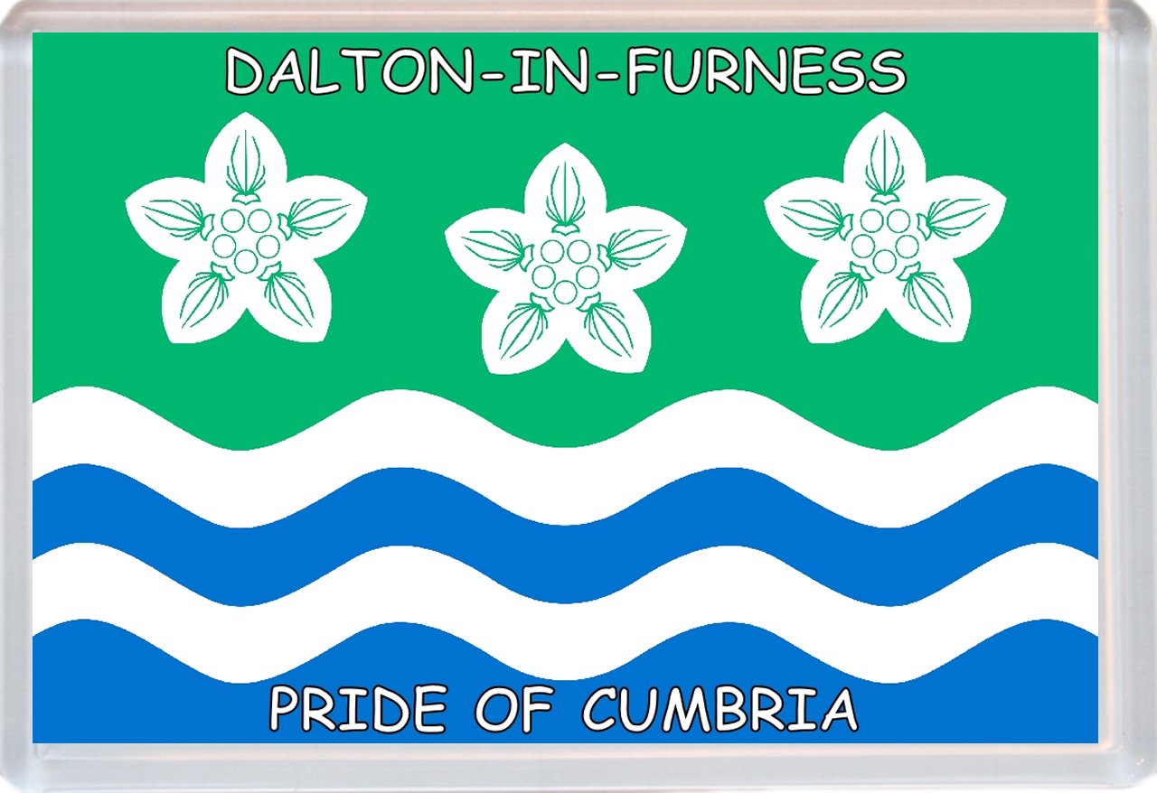 Baked Bean Store Dalton-In-Furness - Pride Of Cumbria - Cumbrian County Flag - Jumbo Fridge Magnet