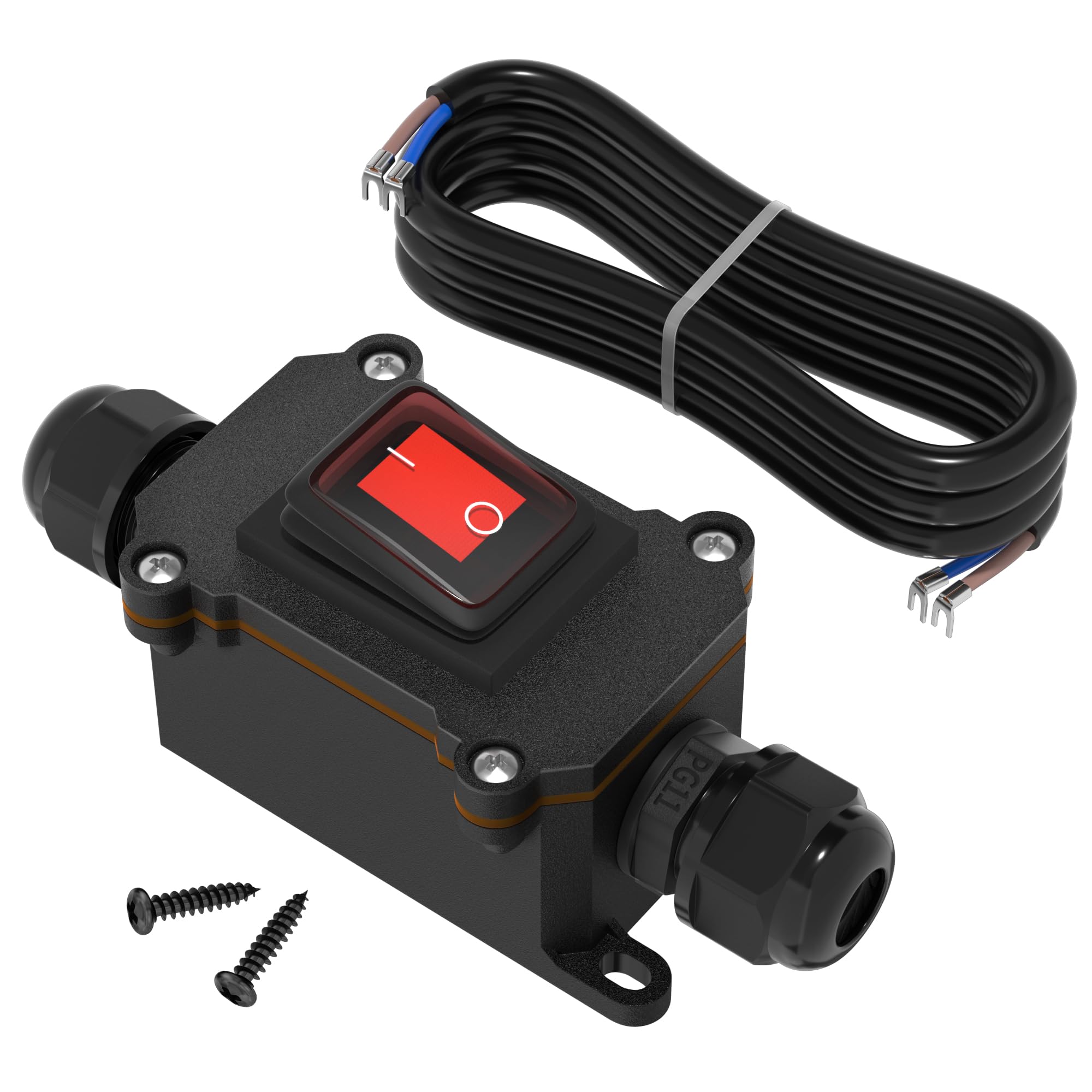 Snapklik.com : RVBOATPAT 20A 125V AC DPST Waterproof IP66 Inline Power ...