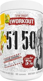 5% Nutrition 5150 High Stim Pre Workout Powder (Tropical Burst) | Extreme Energy, Focus, Pumps, Endurance | 400mg Caffeine, Citrulline, Beta Alanine, N-Acetyl L-Tyrosine, Alpha GPC, Huperzine