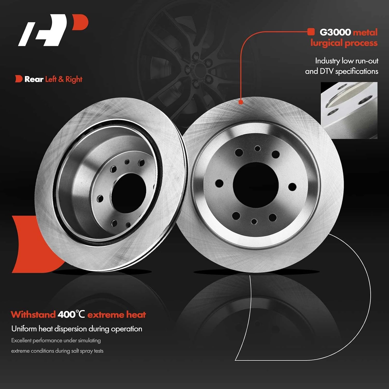 A-Premium Front & Rear Vented Disc Brake Rotors + Ceramic Pads Kit Compatible with Select Chevy, Buick, GMC, Isuzu and Oldsmobile Models - Trailblazer, Envoy, Rainier, Envoy, Bravada