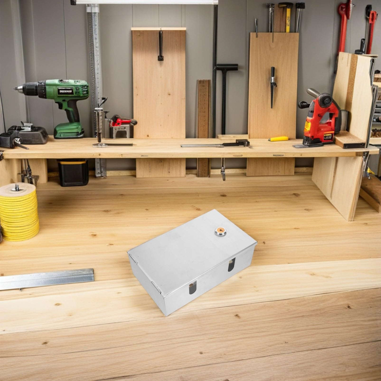 Ipetboom Steckdosenschutzbox bei Bauprojekten für Außensteckdosen Abdeckung Edelstahl 86 Typ mit Diebstahlschutz und Spritzwasserschutz und Küchen