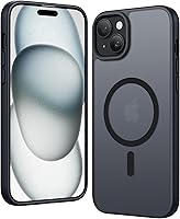 Vista 435 de FNTCASE Funda para iPhone 15 Plus: Fundas magnéticas transparentes para teléfono con protector de pantalla compatible con Magsafe Slim Anti