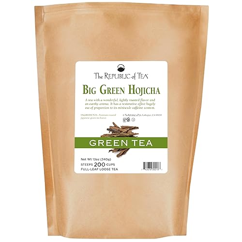 Miniatura 2 de The Republic of Tea Big Green Hojicha té de hoja completa, 1.8 onzas  50-60 tazas