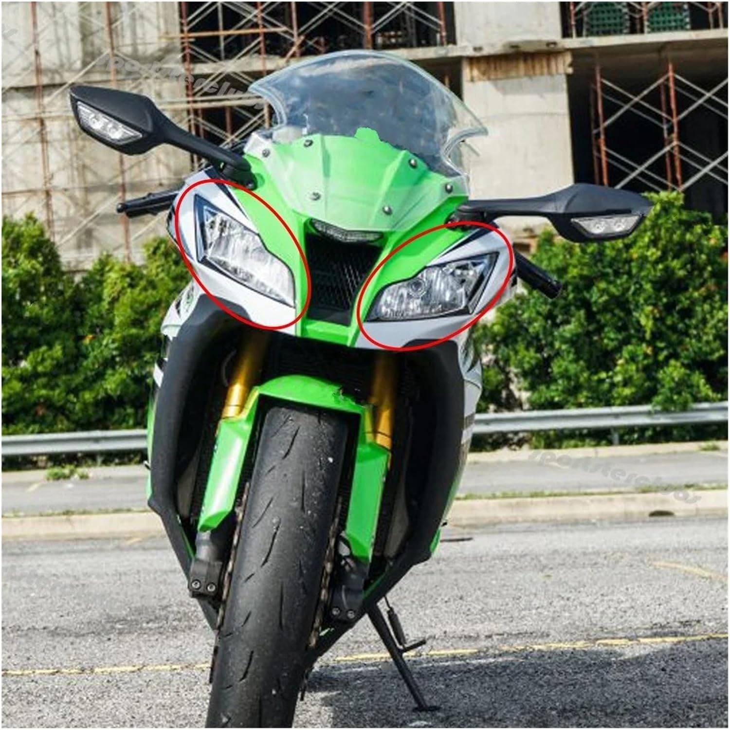 バイク用ヘッドライト オートバイフロントヘッドライトヘッドランプ