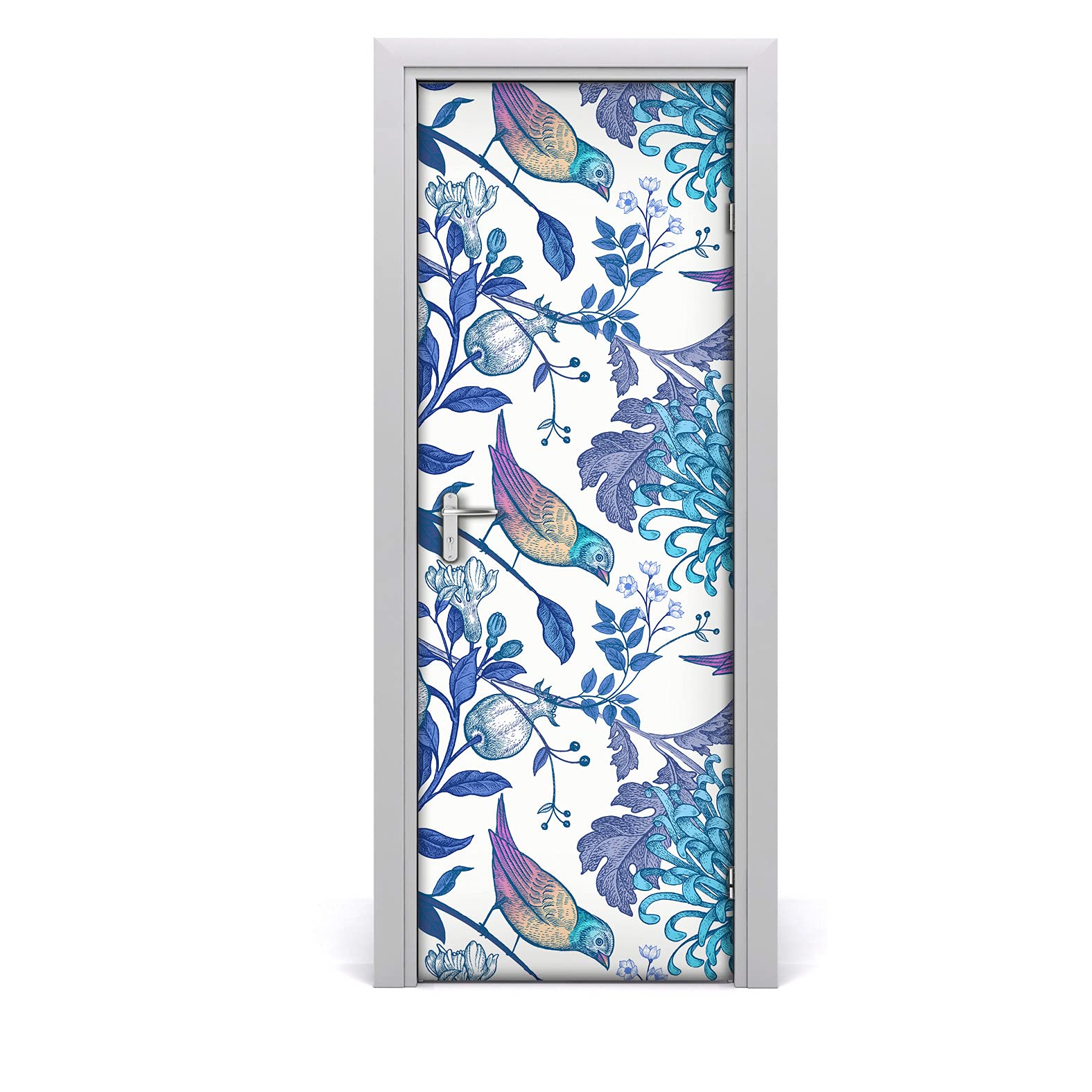 Autocollant de porte 85x200cm imperméable oiseaux