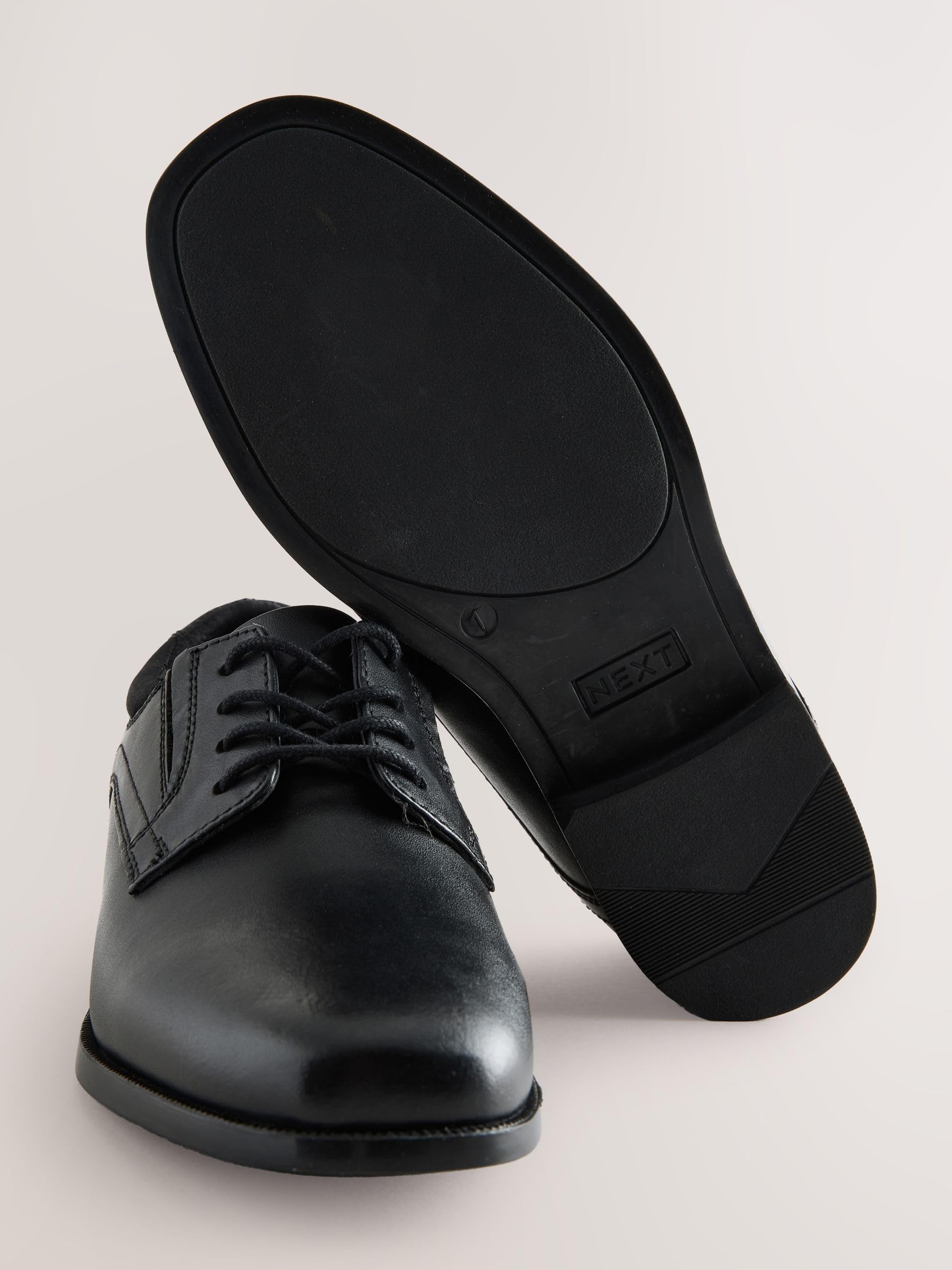 NEXT Garçon Chaussures Derby en Cuir à Lacets pour l’école
