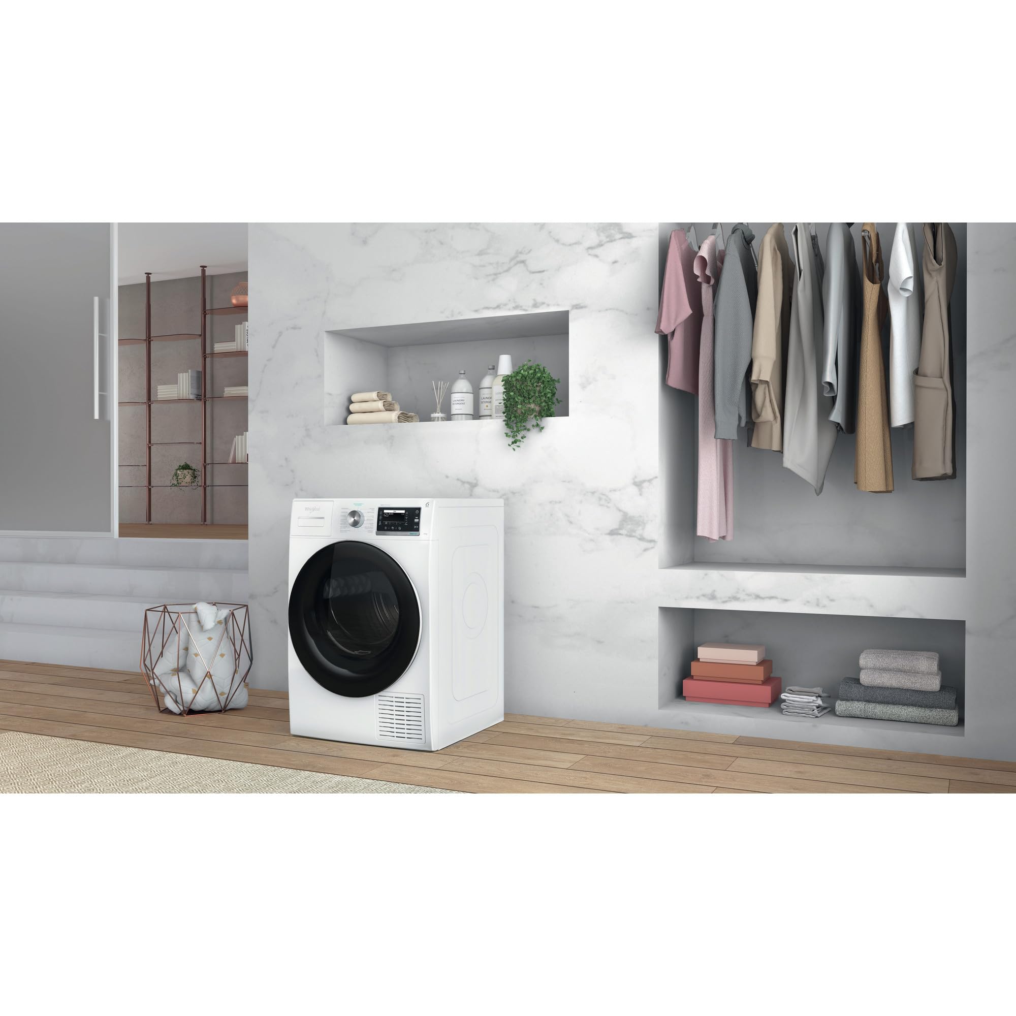 Whirlpool - Asciugatrice W6 D94WR SPT Pompa di calore, Libera installazione, 9 kg, Bianco