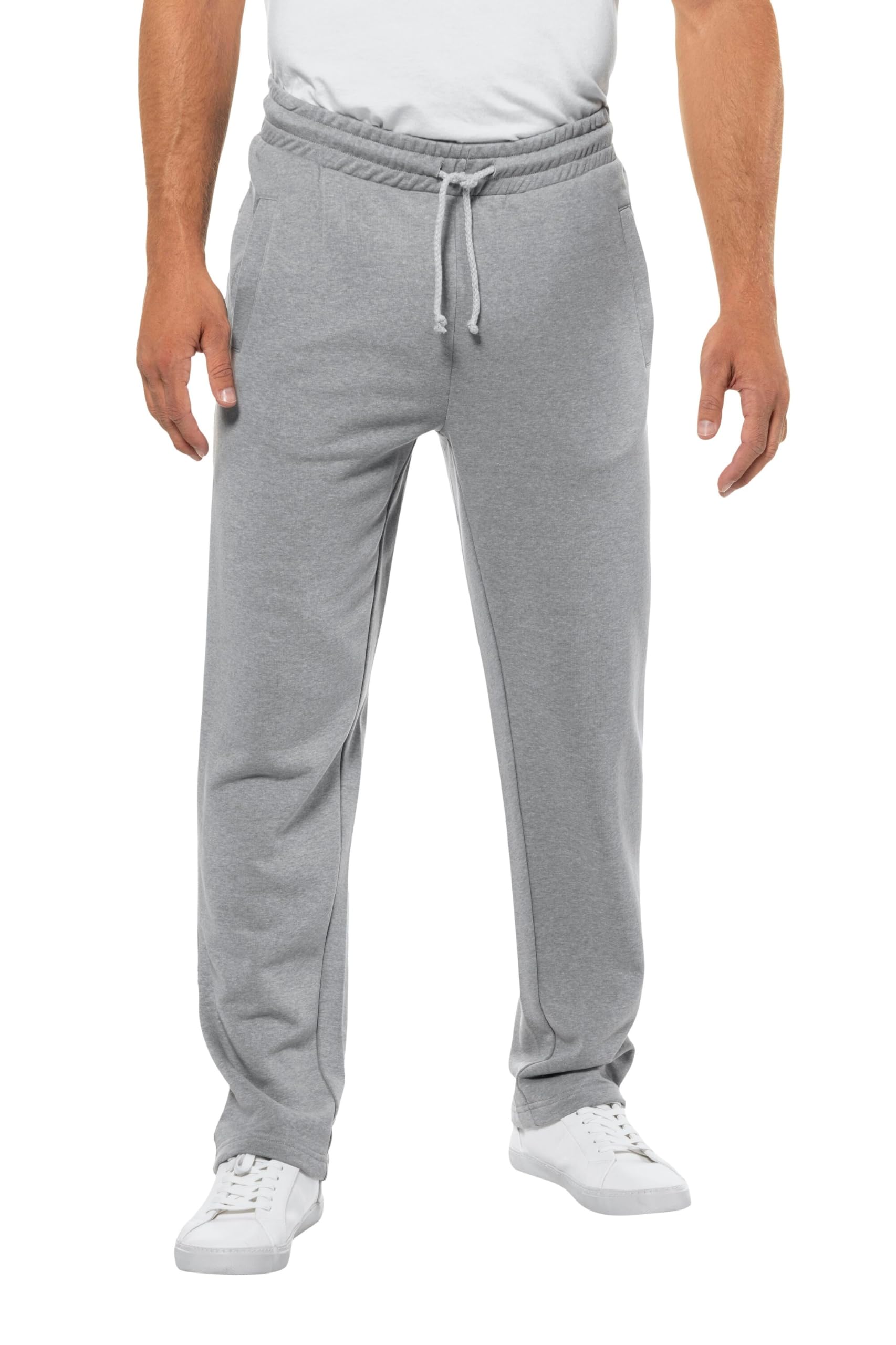 JP 1880 Men's Plus Sizes Menswear L-8XL Jogging Bottoms, Basic, Straight Cut, Basic Fit, up to 8XL 702635, Grey Melange, 3XL