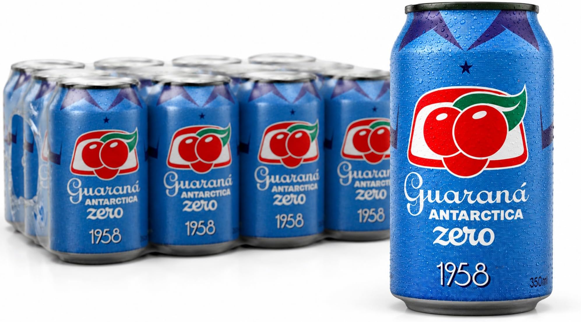 Guaraná Antarctica, The Brazilian Original Guaraná Soda, Diet, 11.83 fl oz (Pack of 12) - Packaging may vary