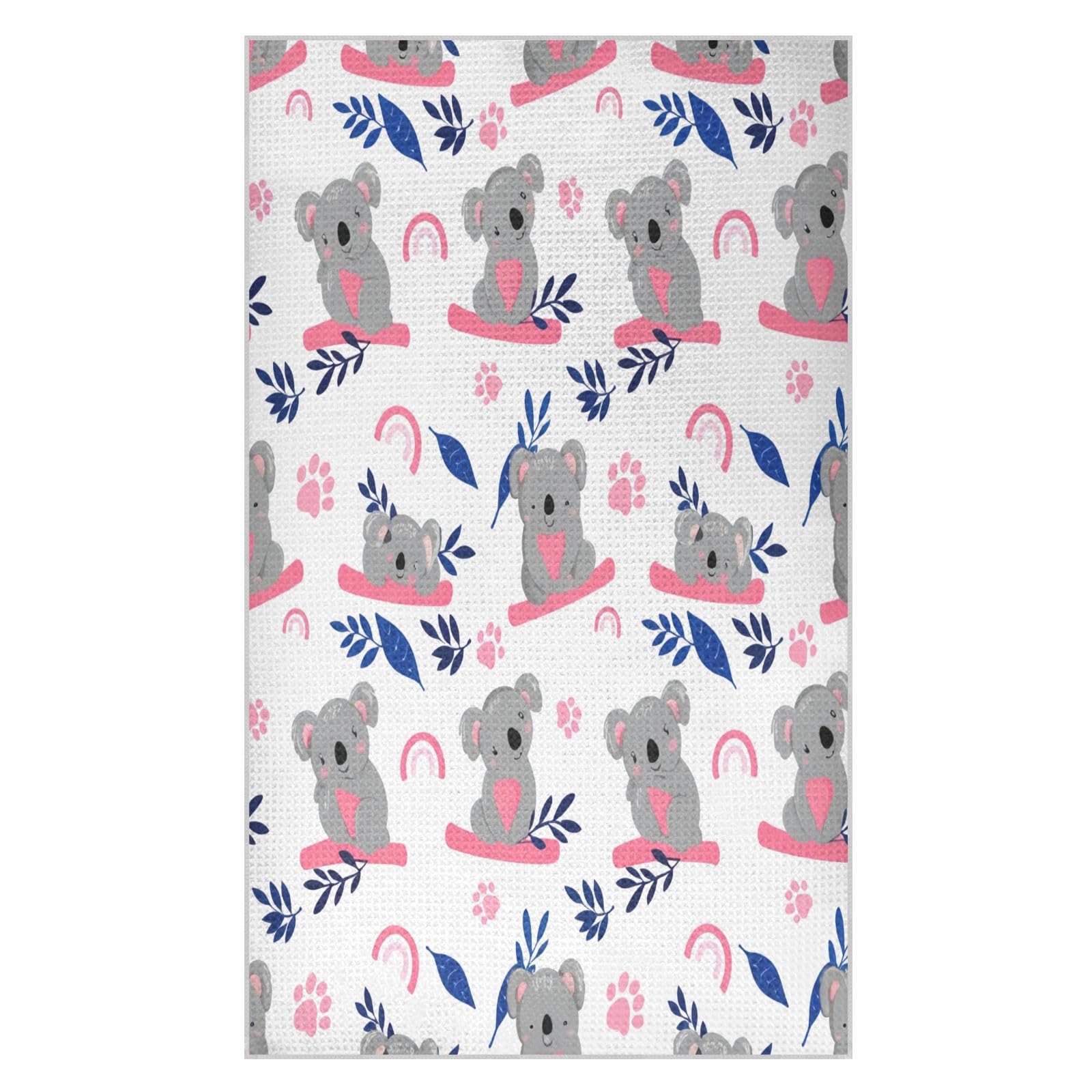BURSTDDY Cartoon Koala Kitchen Towels,Absorbent Dish Towels 1 Pack