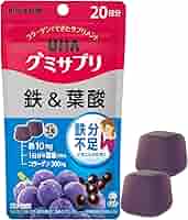 UHA味覚糖 - UHA グミサプリ 鉄＆葉酸 220 粒×3個セット Amazon | UHA グミサプリ 鉄＆葉酸 ボトル30日分×5個セット