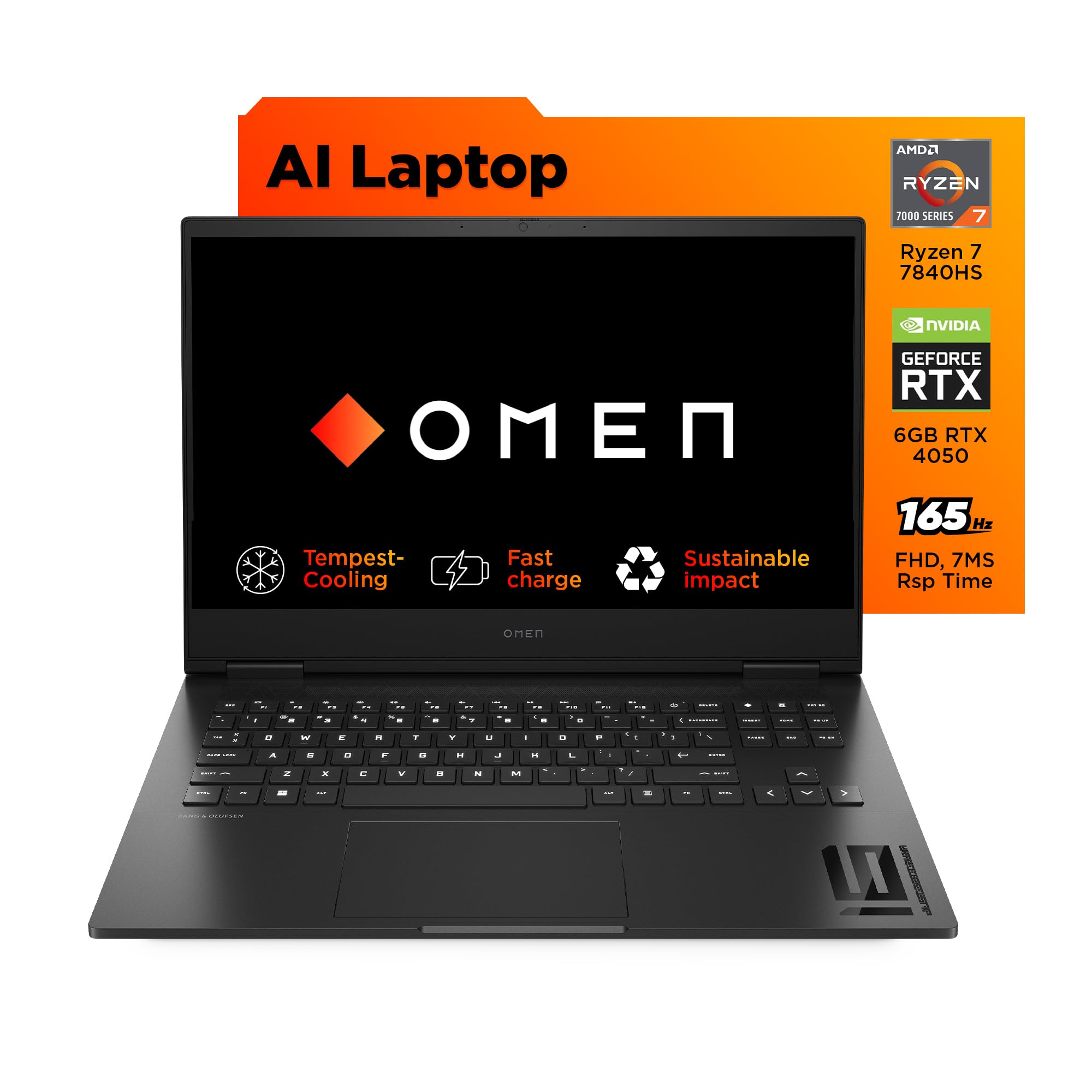 HP OMEN Gaming Laptop,AMD Ryzen 7 7840HS,16.1 inch(30.9 cm),FHD 