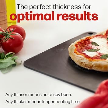 Pizza Steel PRO by Hans Grill | XL 1/4 Thick Square Conductive Metal Baking Steel for Oven and BBQ Cooking Pizzas | Bake and Grill Bread and Calzone with our Cast Iron Pizza Stone | Cast Iron Pizza Stone, Conductive Metal, Easy to Clean Surface, 13 x 13 inches, Includes Beechwood Handle Metal Pizza Peel