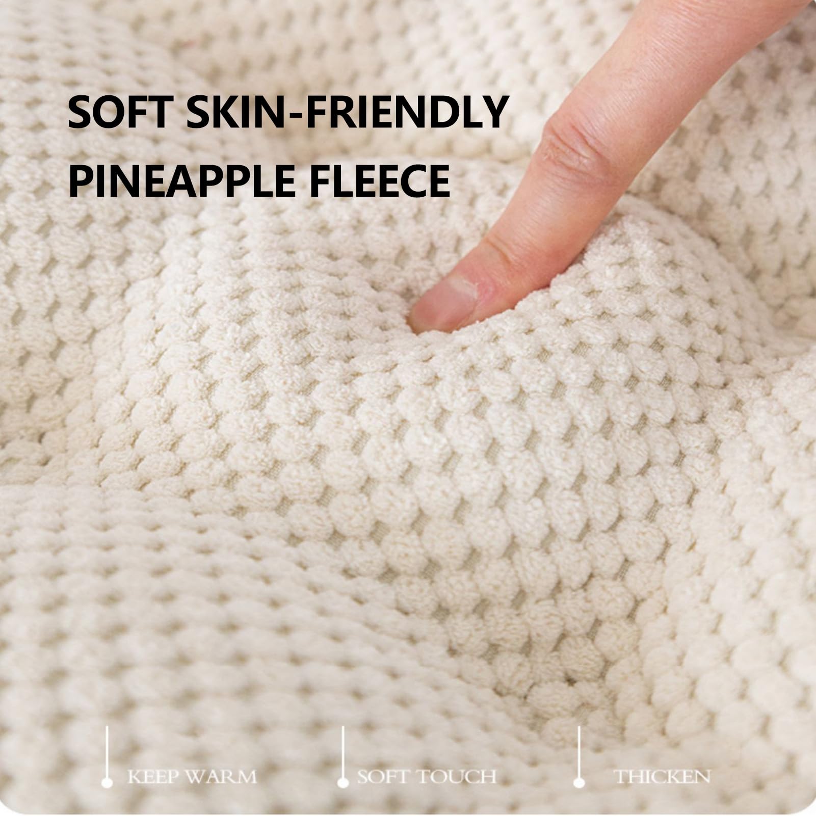 ADSEA Zachte fleece stoelkussen met banden, pluizig dik sherpa vierkant