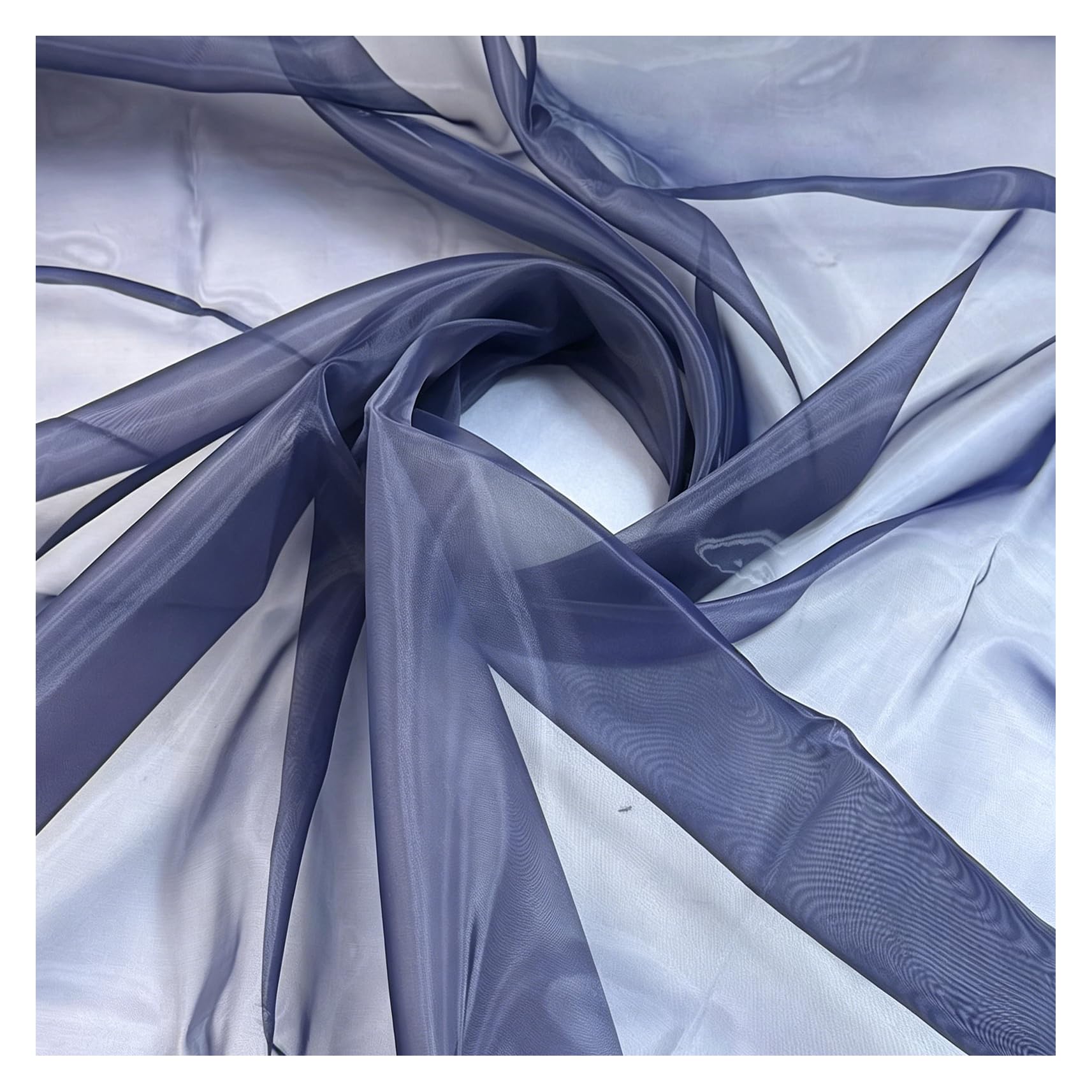 10M x 1.5M Organza Stoff Meterware Transparent Stoffe Zum Nähen Tüll Dekostoff Netzstoff Organza Modestoff Glänzend Kostümstoff für Tischdecken, Kleidung, DIY Basteln, Hochzeitsdeko