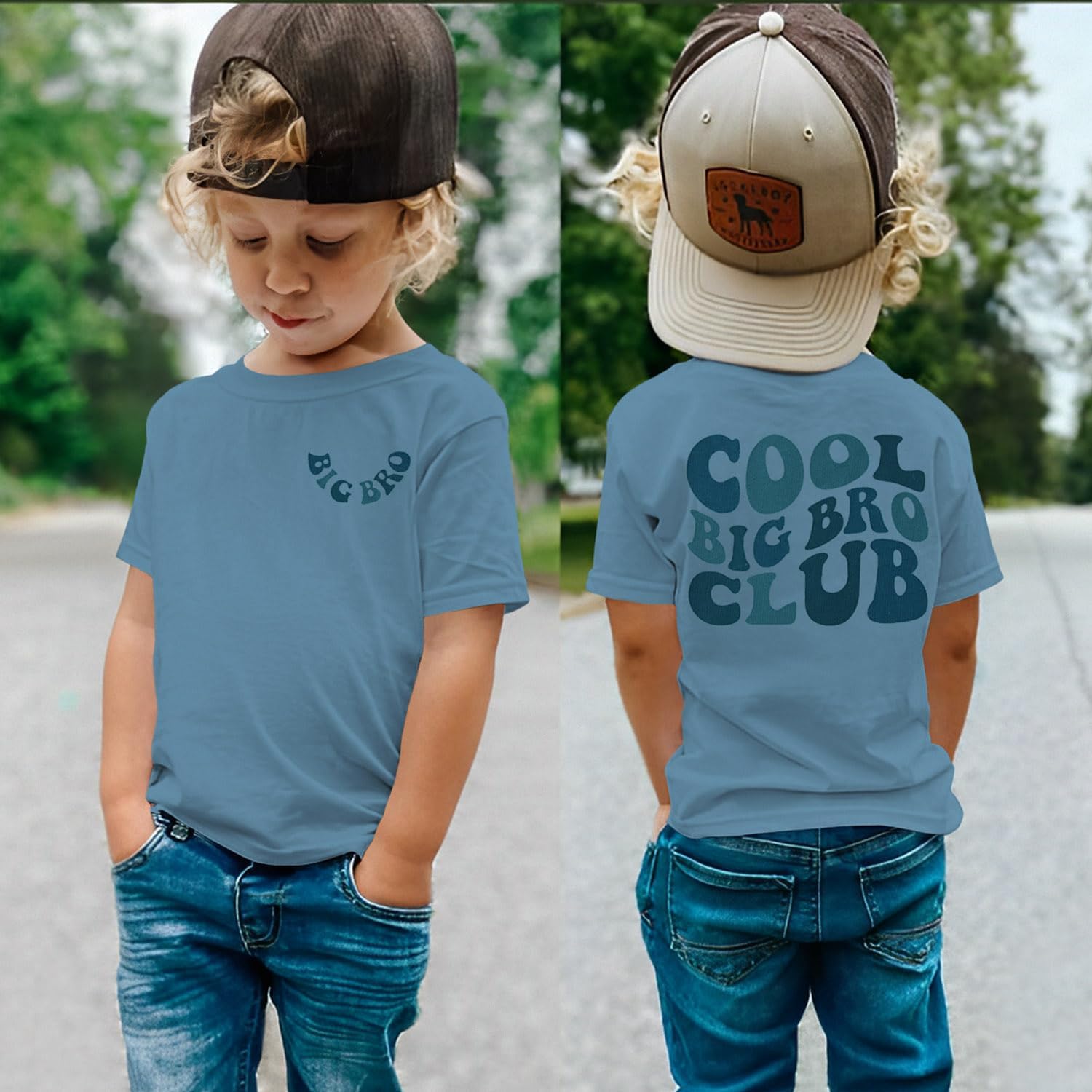 Big Brother Cool Big Bro Club T-shirt pour garçon T-shirt amusant pour frères et sœurs avec imprimé vêtements pour bébé été à manches courtes en coton