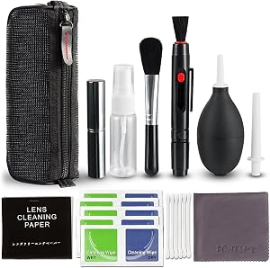 Professional Camera Lens Cleaning Kit with Air Blower Cleaning Pen Cleaning Cloth for Most Camera Mobile Phone Laptop
