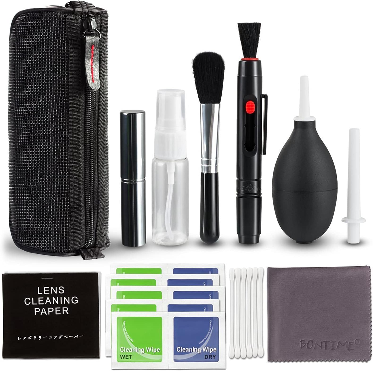 Morelian Professional Camera Cleaning Kit with Air Blower Brush Cleaning Pen Cloth for Canon Nikon Lens Most Mobile Phone Laptop