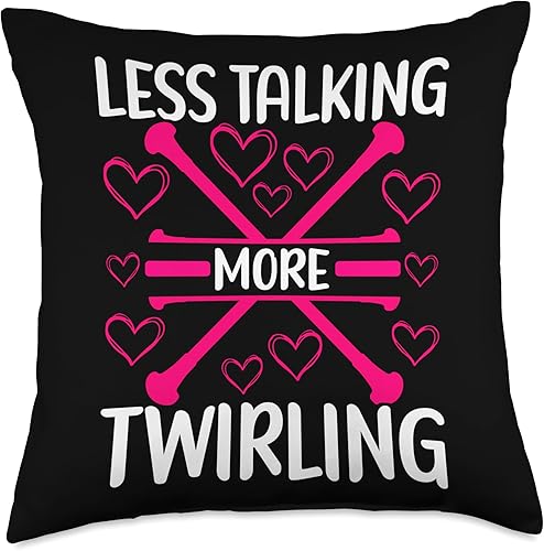 Baton Twirling Apparel Baton Twirler Majorette Twirling Outfit Majorette Baton Twirler Throw Pillow, 18x18, Multicolor