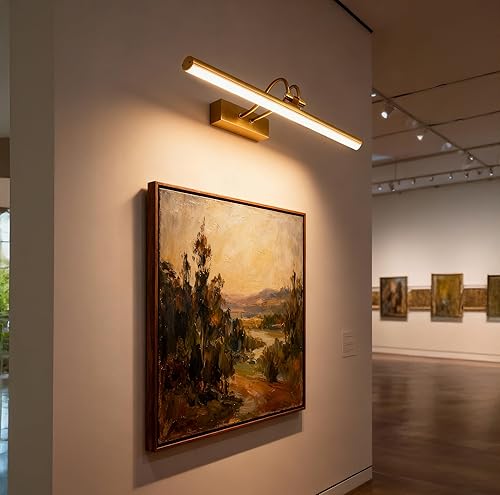 Vista 8 de Luz de imagen, luces de imagen para pared inalámbricas, luces de imagen de 16 pulgadas con temporizador y regulable, luces de pared a batería